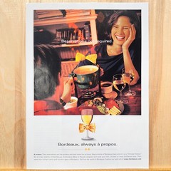1998 Bordeaux Wine Fondue Dinner Vintage Print Ad Always A Propos Advert