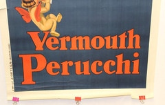 ORG VERMOUTH PERUCCHI 30×43 Spanish advertising poster 1926 couple & cherub w/ w