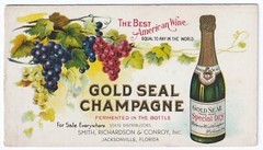 Gold Seal Champagne – Urbana NY – Wine Advertising Litho Blotter ca 1910