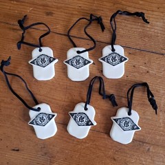 Inglenook Vineyard Rutherford Napa California Porcelain Wine Glass Cellar Tags