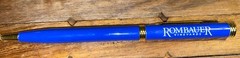 ROMBAUER VINEYARDS Wine Blue Gold Advertising Promotional Black Ink Pen