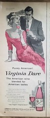 1958 Virginia Dare pink wine women&rsquo;s Ceil Chapman gown dress vintage ad