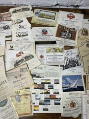 Lot of 55 Antique Vintage Mixed European USA Wine Spirits Labels