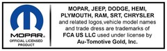 AU-TOMOTIVE GOLD Black UV Print License Plate Frame for Chrysler