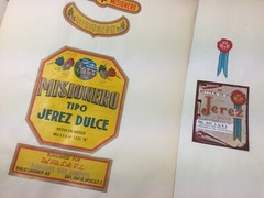 MEXICO: ca. 35 original Sherry Labels, large variety, some duplicates.