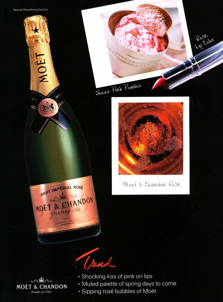 MOET & CHANDON CHAMPAGNE AD #2 RARE OUT OF PRINT VINTAGE