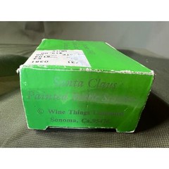 Wine Things Unlimited Pewter Painted Santa 1991 Bottle Stopper Cork Chain