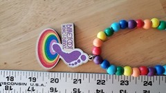 Gay Pride Barefoot Bubbly Promo Wooden Necklace