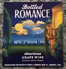 Vintage Romance Wine Label R Atkinson Fox Print 1930s Bottle Paper Art Unused