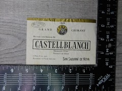 Grand Cremate Castellblanch Spain 1959 Sparkling Wine Vintage Label Winery