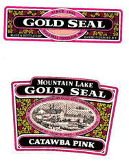 Vintage – Gold Seal Catawba Pink Wine Label – XL1i