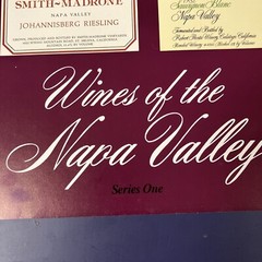 Wines of the Napa Valley Wine Label Series One Collector Poster Art Print 1983