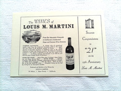 1950 Ad The Wines of Louis M. Martini, St. Helena, Napa County, California