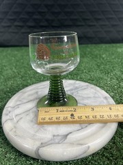Set Of (3) Weinkellerei Honingshofe e.G Pfedelbach Beehive Glasses Emerald Green
