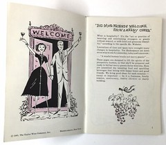 1965 Taylor Wine Sparkling Hospitality Recipe Drink Party Mixer Book AD Booklet