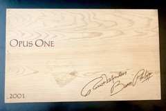 1 Large Opus One 2001 Napa Wood Box Lid Excellent Condition For Collectors