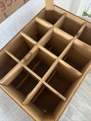 Vintage France Cruse Covered Wine Crate 12 Bottle 1967 LA GARDERIE , Empty