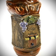 VTG Casa Vinicolo Bardi Ubaldo Monk 1761 Red Wine Decanter Ceramic Italy 1961 EC
