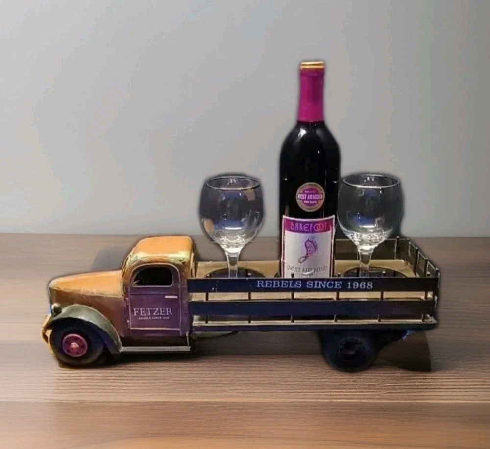 Rare Fetzer Vineyards Delivery Truck Wine Bottle Display Bar Man Cave Advertisin