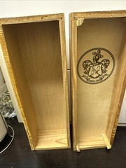 Vintage Carlos I Brandy Pedro Domecq Wood Box Bottle Holder Keepsake *Box ONLY*