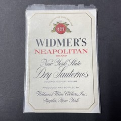 Vintage 1950s Widmer&rsquo;s Neapolitan Sauternes UNUSED Paper Label New York Q2067