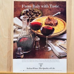 1992 Vino Italian Wine Trade Commission Vintage Print Ad 90s Food Advert Art
