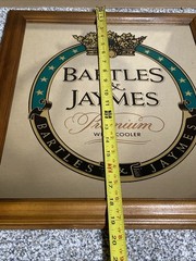 Vintage BARTLES & and JAYMES Premium Wine Cooler Logo Bar Mirror 19&Prime; x 15.5&Prime;