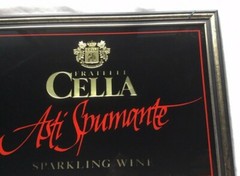 FRATILLI CELLA Wine Mirror Sign Anst Spumante Sparkling Wine