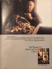 PRINT AD 1980 Ernest Julio Gallo Winery French Colombard Cork The Wine Remembers