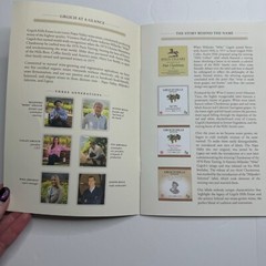 Grgich Hills Winery Brochure and Wine Pairing 4 Course Dinner Menu Napa Valley