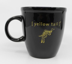 Yellow Tail Wines Australian Black Ceramic Coffee Mug Cup Yellow Kangaroo Rare