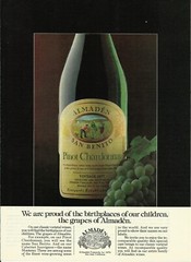 1979 Almaden Pinot Chardonnay Wine vintage print ad 70&rsquo;s advertisement