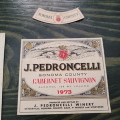 Lot of 6 Vintage California Wine Labels 1970s Beaulieu Vineyard Freemark…