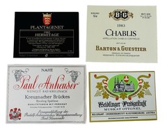 11 VINTAGE WINE LABELS FROM EUROPE & DOMESTIC, FROM 1976 – 1983 & SOME UNDATED