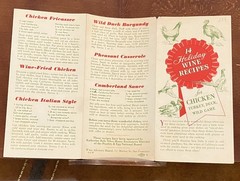 Vintage 14 Holiday Wine Recipes Chicken Turkey Duck California Wine Board