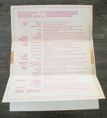 The Taylor Wine Company Vintage Brochure Hammondsport, New York