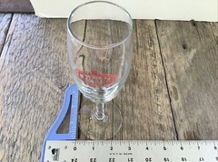Tott&rsquo;s Brut Champagne Clear Flute Glass 7.75&Prime; White Embossed Letters