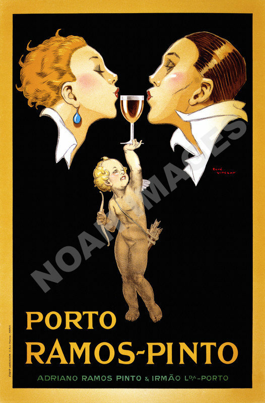 Porto Ramos Pinto vintage wine liquor ad poster 12×18