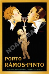 Porto Ramos Pinto vintage wine liquor ad poster 12×18