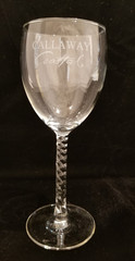 Callaway Coastal – Temecula CA – Wine Glass – White Artwork – 7-1/2&Prime; Tall – Rare