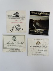 Vintage Wine Bottle Labels 70&rsquo;s 80s 