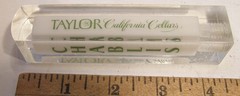 LOT 3 ACRYLIC INGLENOOK & TAYLOR CHABLIS & ROSE WINE ADVERTISING TAP HANDLES
