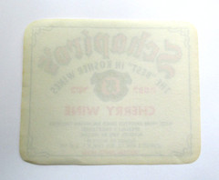 Vintage Schapiro&rsquo;s Kosher Cherry Wine Label Lower East Side NYC Judaica USA