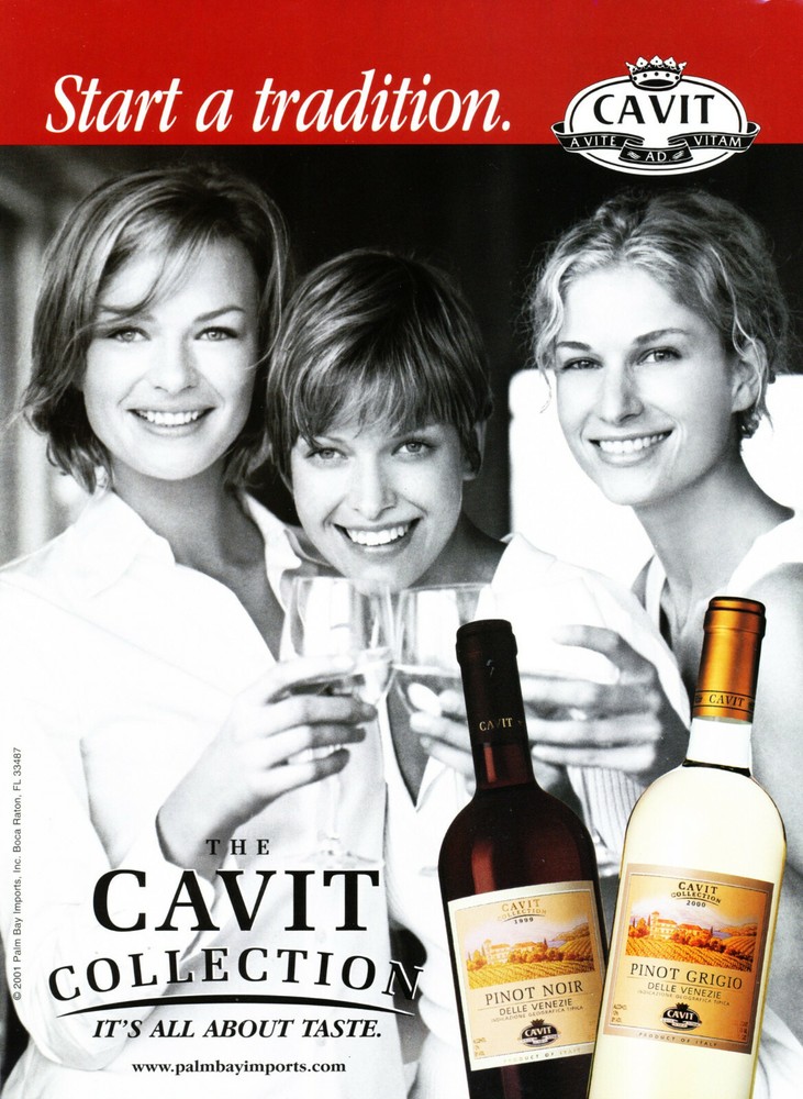 CAVIT WINE AD #1 RARE 2001 OUT OF PRINT