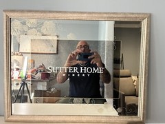 sutter home winery mirror barware man cave vintage 27×21” RARE Wine drinker NEW