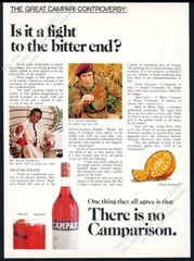 1972 Campari aperitif bottle soldier photo vintage print ad