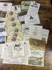 Lot of 55 Antique Vintage Mixed European USA Wine Spirits Labels