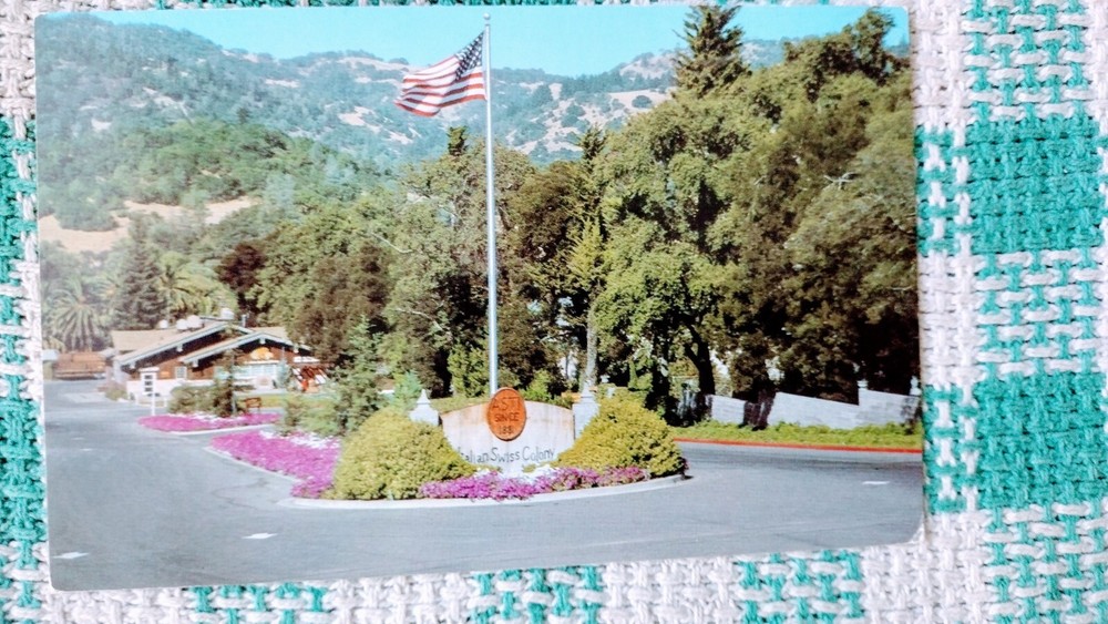 POST CARD ITALIAN SWISS COLONY WINE ROOM SAN FRANCISCO CALIFORNIA