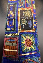 Tessera Winery California Mosaic Tile Design 100% Silk Necktie – New