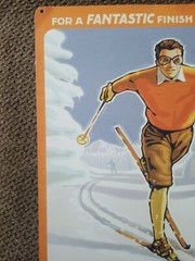VINTAGE Frei Bros RARE REDWOOD CREEK Wine Metal Sign Ski The Glade Trail 18&Prime;x24&Prime;